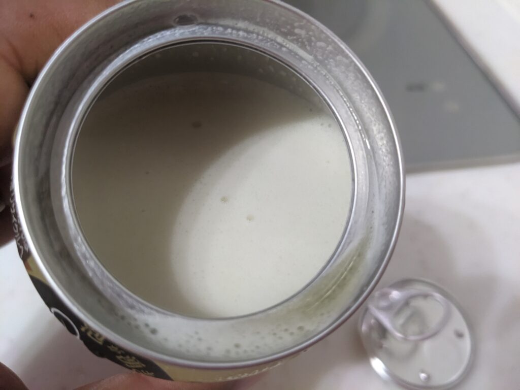 「アサヒ食彩」を二口飲んだところ