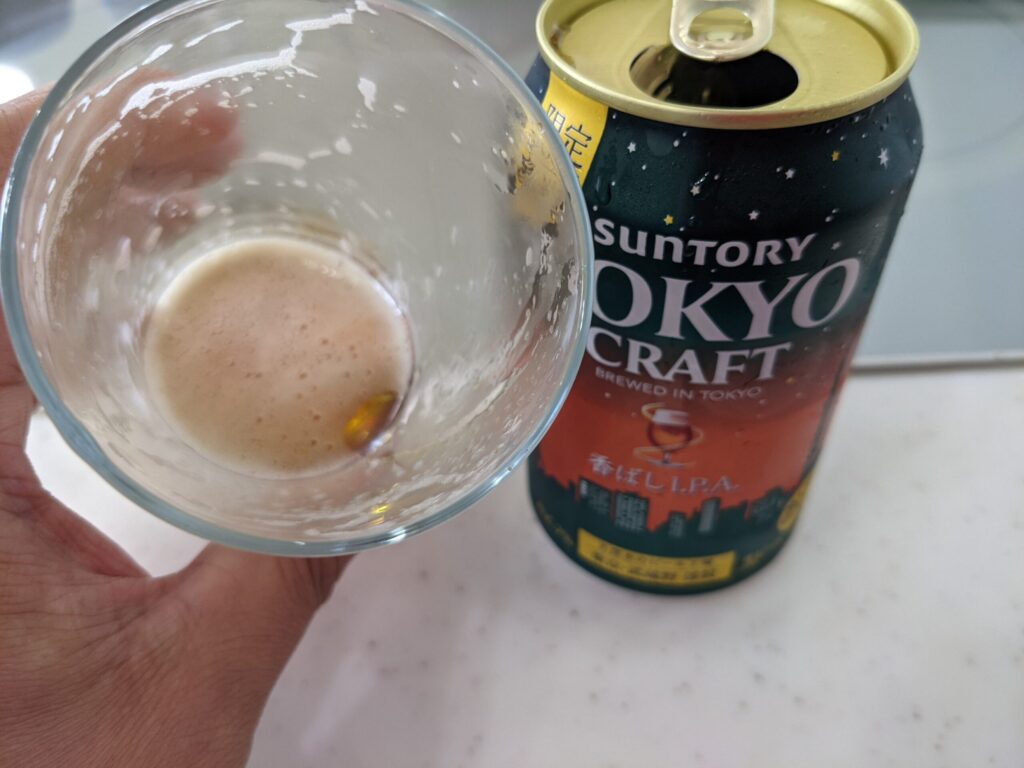 残り2割程の東京クラフト香ばしIPA