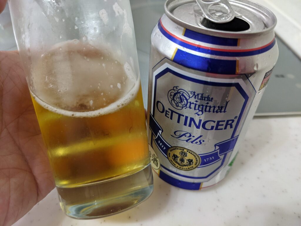 6割程飲んだエッティンガー・ピルス