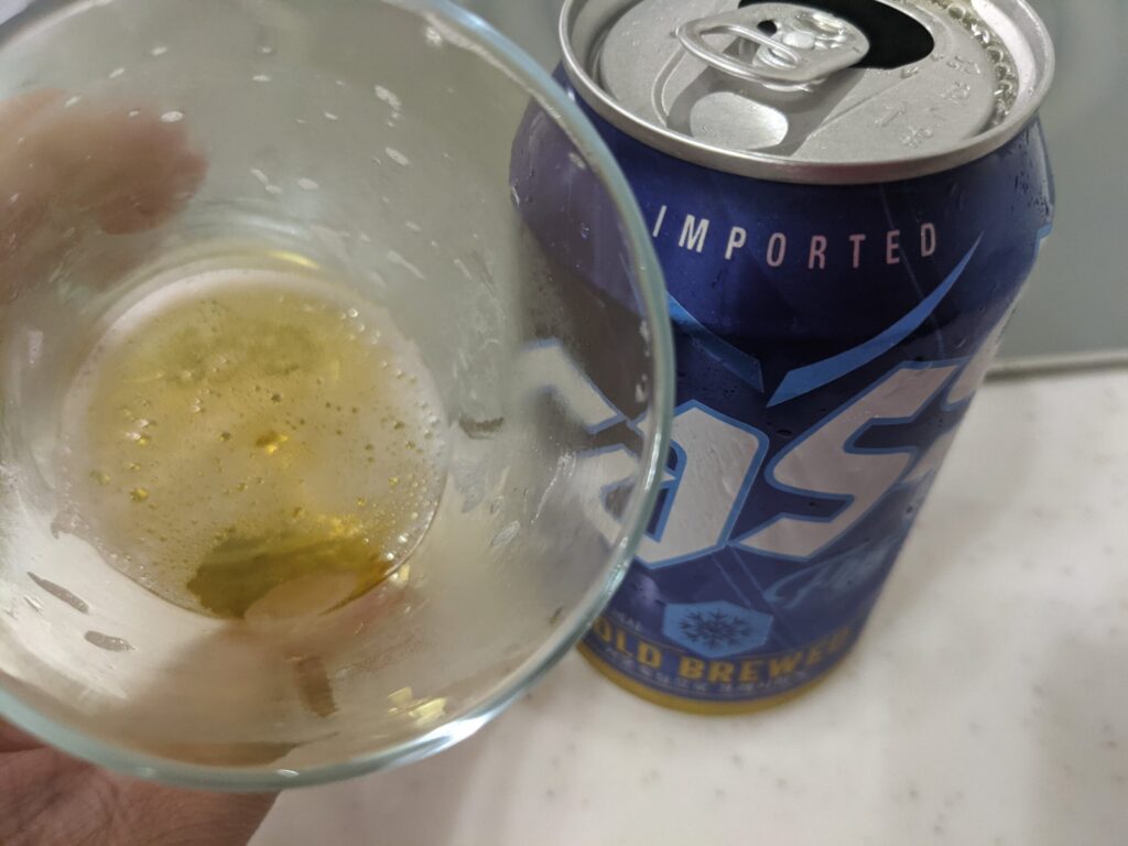 残り2割程のcass（カス）フレッシュビール