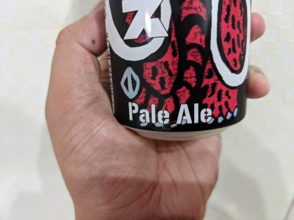 缶の「クラフトザウルスペールエール」のアップ