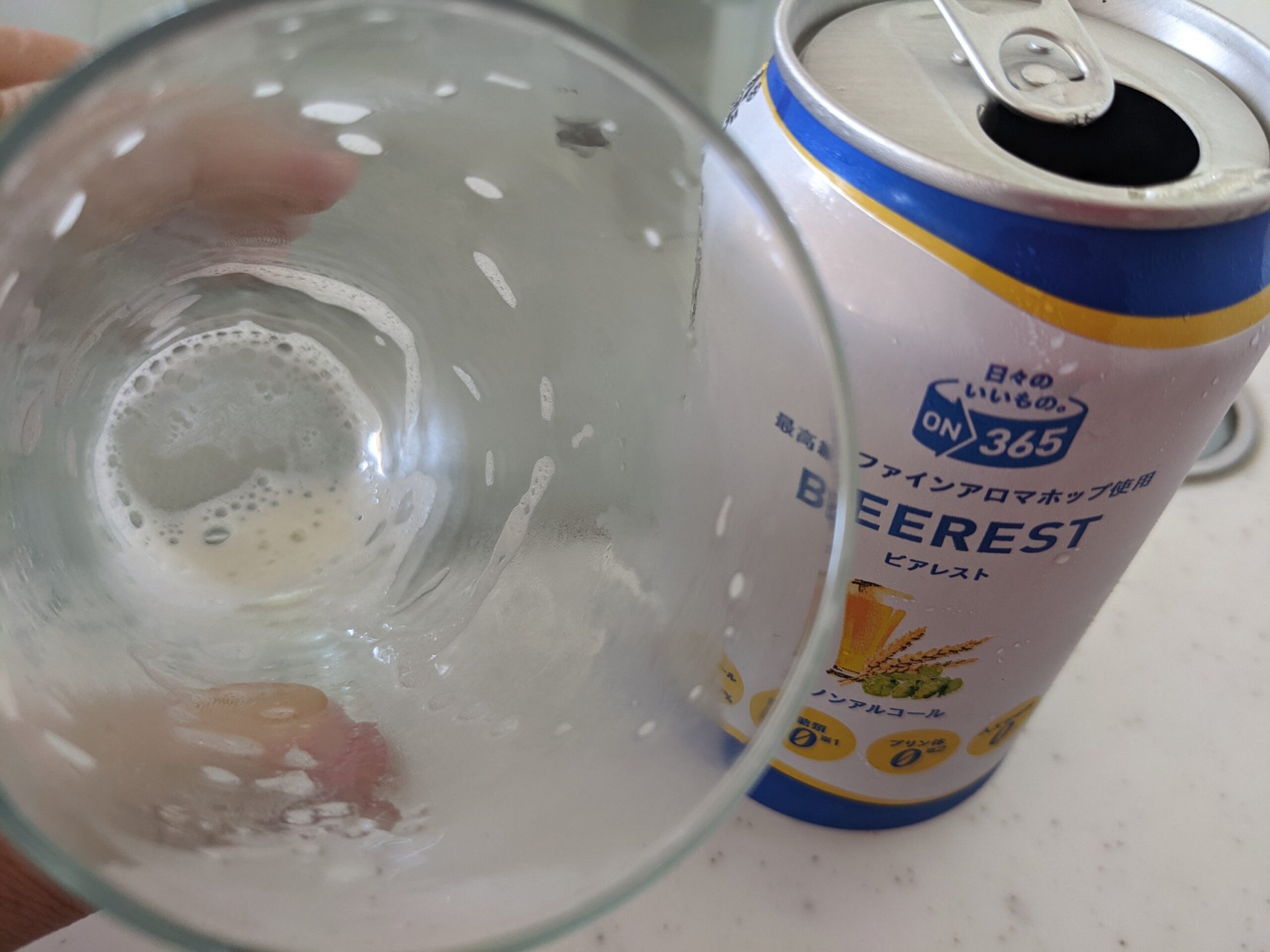 「ビアレスト（コスモス薬品PB）」を飲み終えたところ