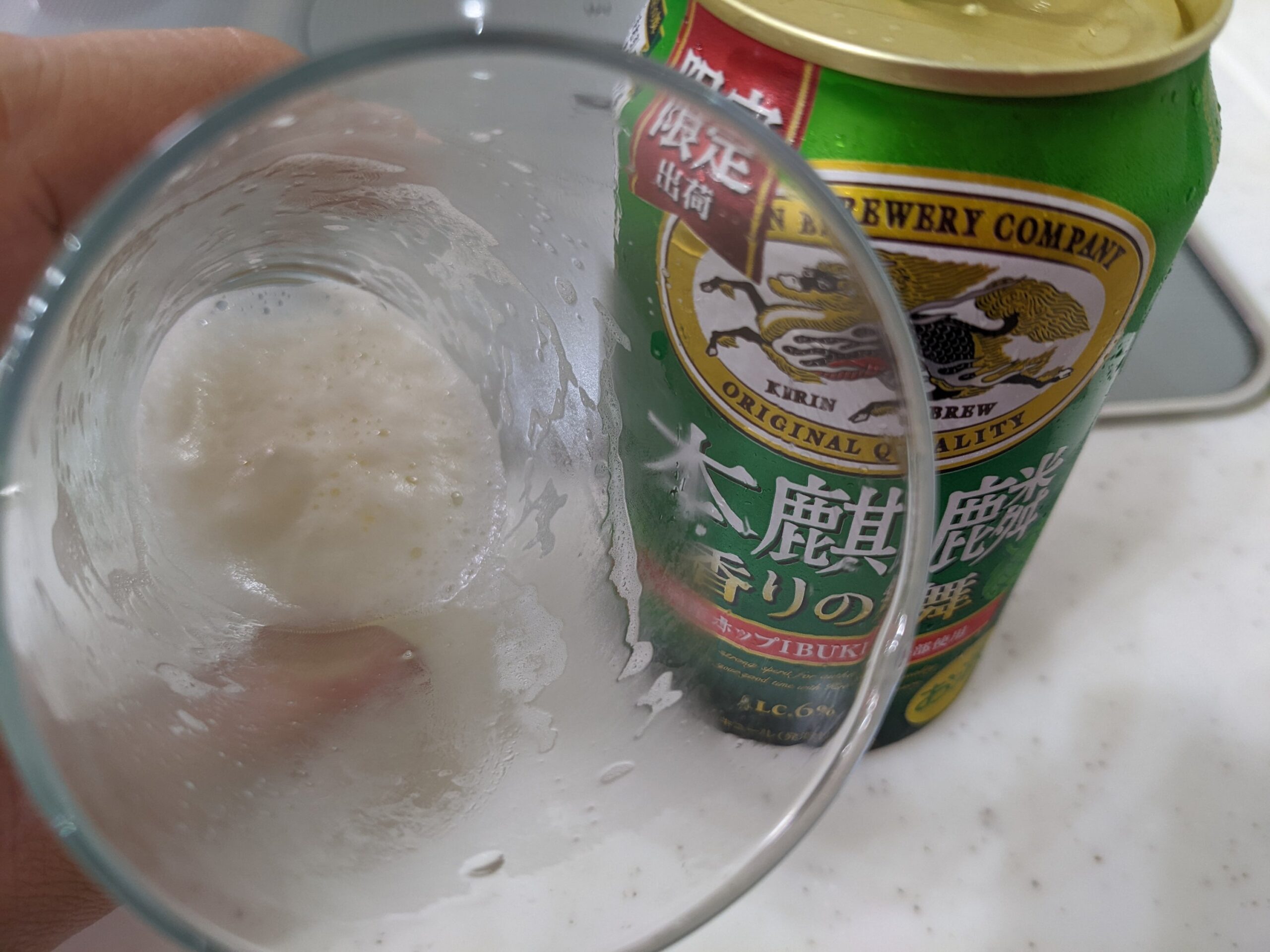 グラスに入った最後の一口程度の「本麒麟香りの舞 」