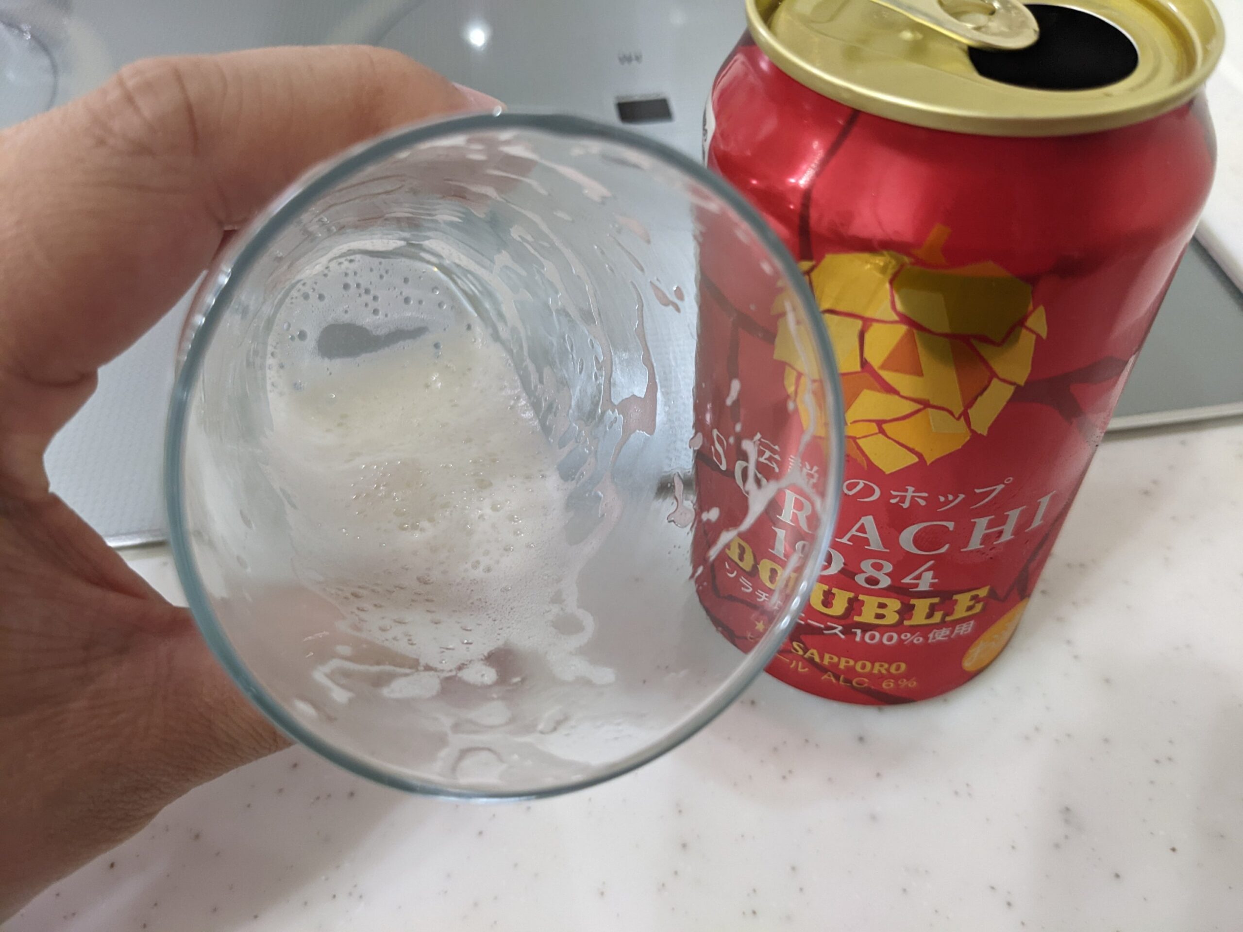 「ソラチ1984ダブル」を飲み終えたところ