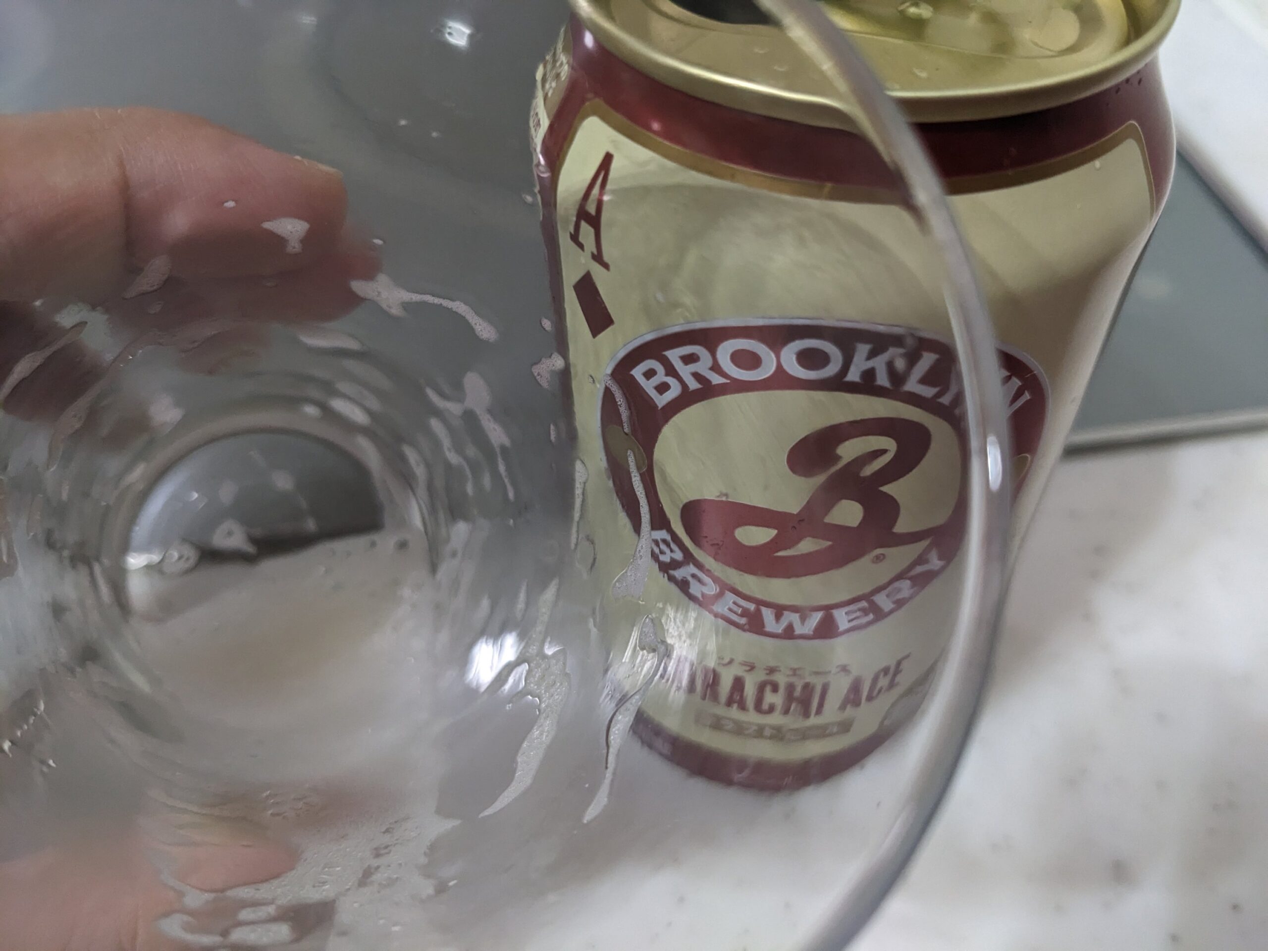 「ブルックリンソラチエース」を飲み終えたところ